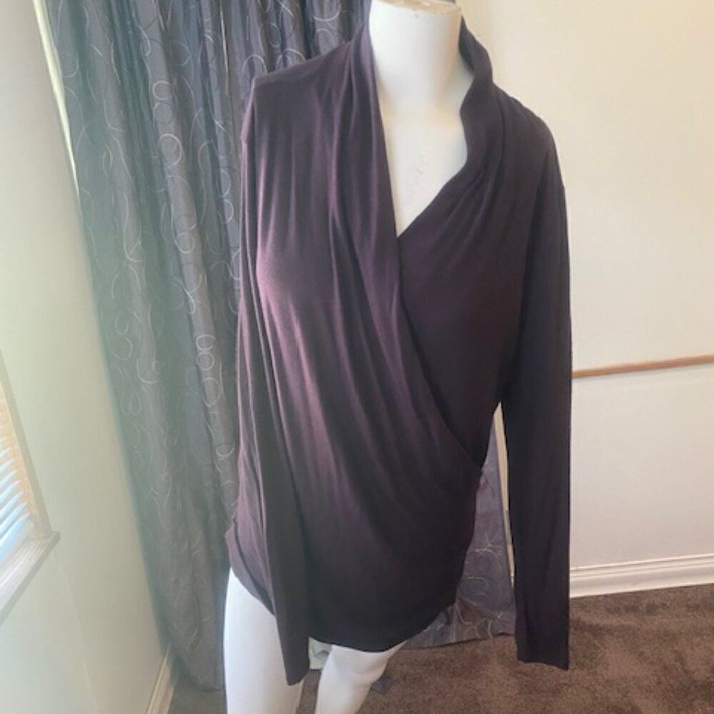 Banana Republic Burgundy Wrap Front sweater, size L